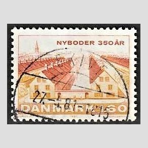 FRIM�RKER DANMARK | 1981 - AFA 726 - Nyboder 350 �r - 1,60 Kr. flerfarvet - Pragt Stemplet Skive