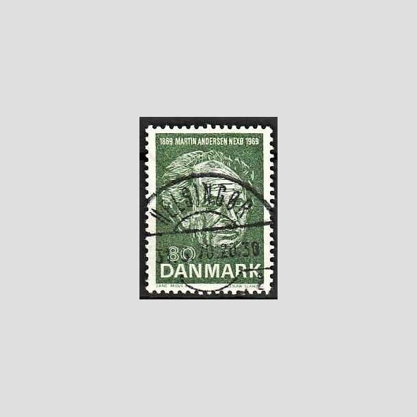 FRIMRKER DANMARK | 1969 - AFA 485 - Martin Andersen Nex - 80 re grn - Pragt Stemplet Helsingr
