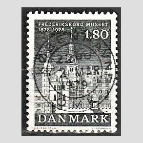 FRIM�RKER DANMARK | 1978 - AFA 657 - Fredriksborgmuseet - 1,80 Kr. sortgr� - Pragt Stemplet