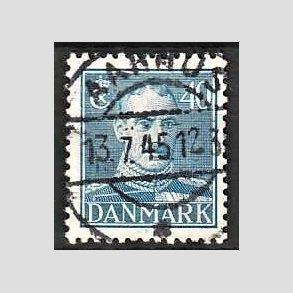 FRIMRKER DANMARK | 1942-44 - AFA 280 - Chr. X 40 re bl - Lux Stemplet AARHUS