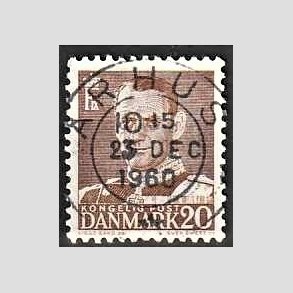 FRIMRKER DANMARK | 1950 - AFA 320 - Fr. IX 20 re brun - Lux Stemplet rhus