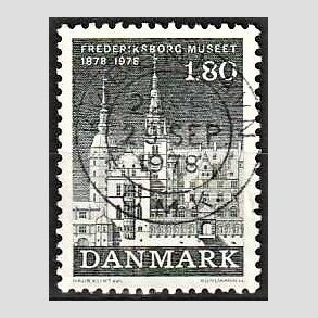 FRIM�RKER DANMARK | 1978 - AFA 657 - Fredriksborgmuseet - 1,80 Kr. sortgr� - Pragt Stemplet