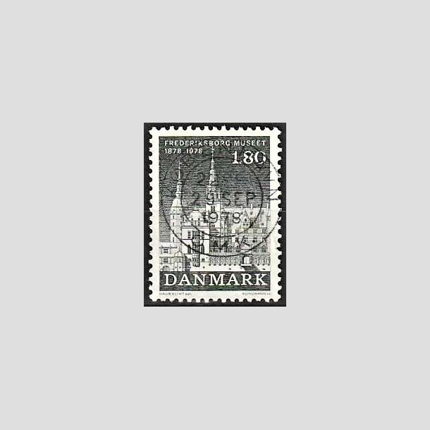 FRIMRKER DANMARK | 1978 - AFA 657 - Fredriksborgmuseet - 1,80 Kr. sortgr - Pragt Stemplet
