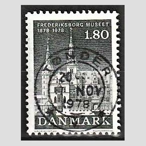 FRIM�RKER DANMARK | 1978 - AFA 657 - Fredriksborgmuseet - 1,80 Kr. sortgr� - Pragt Stemplet T�nder