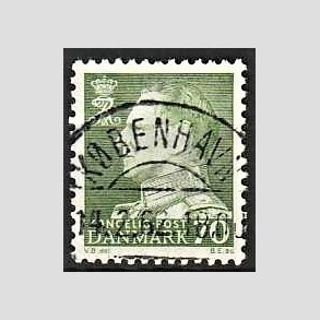 FRIMRKER DANMARK | 1961-62 - AFA 399 - Fr. IX 70 re mrkgrn - Pragt Stemplet Kbenhavn