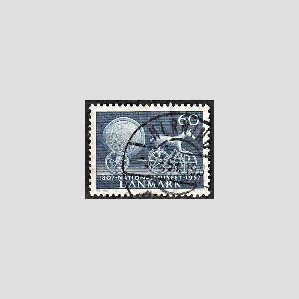 FRIMRKER DANMARK | 1957 - AFA 371 - Nationalmuseets 150 r - 60 re bl - Pragt Stemplet