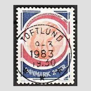 FRIM�RKER DANMARK | 1983 - AFA 765 - Kommunikations�ret - 2,00 Kr. flerfarvet - Pragt Stemplet Toftlund
