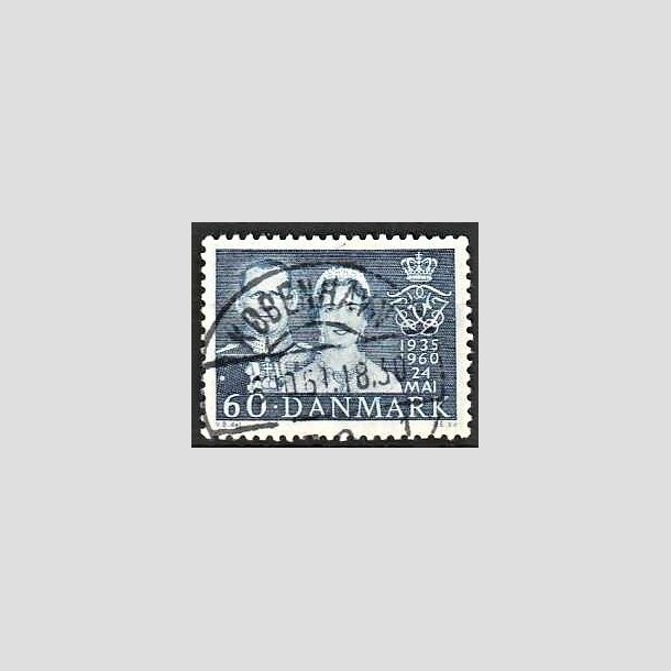 FRIMRKER DANMARK | 1960 - AFA 385 - Slvbryllup - 60 re bl - Lux Stemplet Kbenhavn