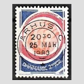 FRIM�RKER DANMARK | 1983 - AFA 765 - Kommunikations�ret - 2,00 Kr. flerfarvet - Pragt Stemplet �rhus C