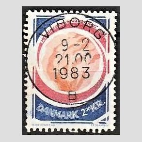 FRIM�RKER DANMARK | 1983 - AFA 765 - Kommunikations�ret - 2,00 Kr. flerfarvet - Pragt Stemplet Viborg