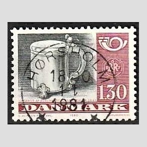 FRIM�RKER DANMARK | 1980 - AFA 704 - F�llesnordisk udgave - 1.30 Kr.r�d/sort - Pragt Stemplet H�rsholm