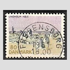 FRIM�RKER DANMARK | 1980 - AFA 700 - Jylland nord for Limfjorden - 80 �re flerfarvet - Pragt Stemplet Fredensborg