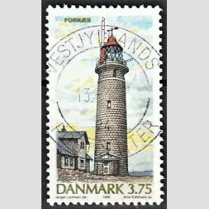 FRIM�RKER DANMARK | 1996 - AFA 1124 - Danske Fyrt�rne - 3,75 Kr. flerfarvet - Pragt Stemplet