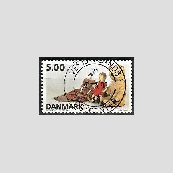 FRIMRKER DANMARK | 1995 - AFA 1104 - Dansk legetj - 5,00 Kr. flerfarvet - Pragt Stemplet