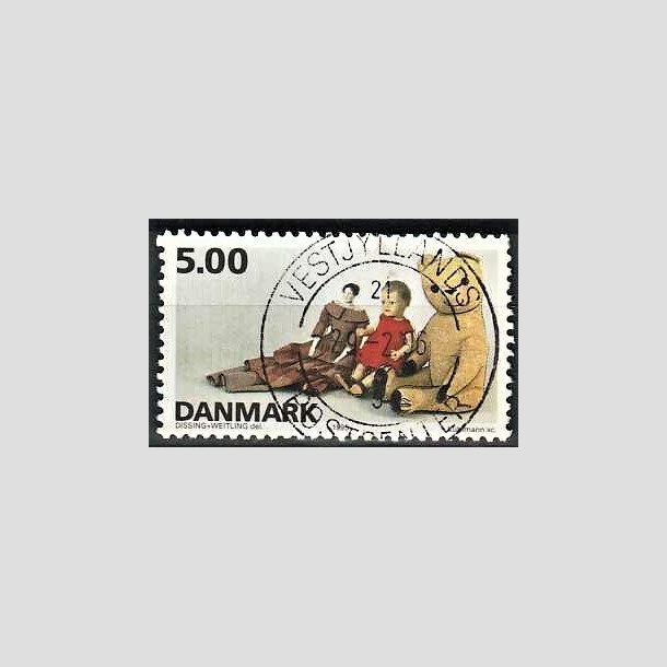 FRIMRKER DANMARK | 1995 - AFA 1104 - Dansk legetj - 5,00 Kr. flerfarvet - Pragt Stemplet