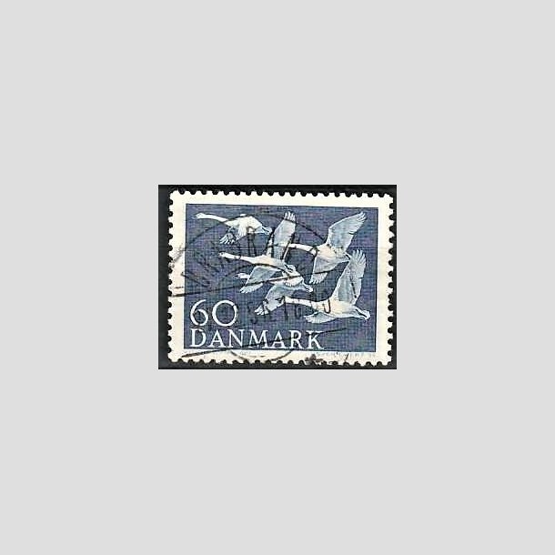 FRIMRKER DANMARK | 1956 - AFA 368 - Nordens svaner - 60 re bl - Lux Stemplet