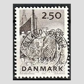 FRIM�RKER DANMARK | 1978 - AFA 667 - Dansk fiskeri - 2,50 Kr. brun - Pragt Stemplet