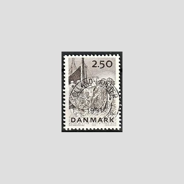 FRIMRKER DANMARK | 1978 - AFA 667 - Dansk fiskeri - 2,50 Kr. brun - Pragt Stemplet