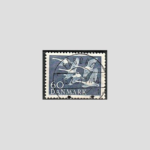 FRIMRKER DANMARK | 1956 - AFA 368 - Nordens svaner - 60 re bl - Lux Stemplet