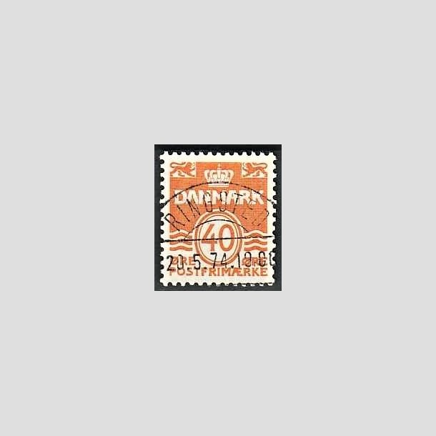 FRIMRKER DANMARK | 1971 - AFA 514 - Blgelinie 40 re orange - Lux Stemplet Ringsted