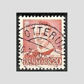 FRIMRKER DANMARK | 1948-50 - AFA 307 - Fr. IX 20 re rd - Pragt Stemplet Otterup