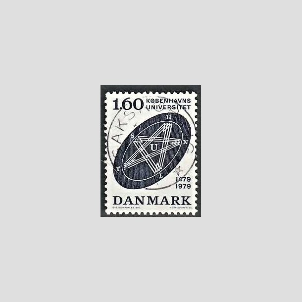 FRIMRKER DANMARK | 1979 - AFA 674 - Kbenhavns Universitet 500 r - 1,60 Kr. bl - Lux Stemplet Sakskbing