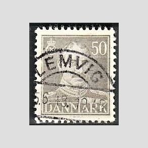 FRIMRKER DANMARK | 1945 - AFA 289 - Chr. X 50 re gr - Lux Stemplet