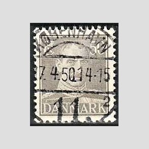 FRIMRKER DANMARK | 1945 - AFA 289 - Chr. X 50 re gr - Lux Stemplet