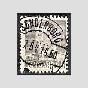 FRIMRKER DANMARK | 1952-53 - AFA 340 - Fr. IX 65 re gr - Lux Stemplet Snderborg