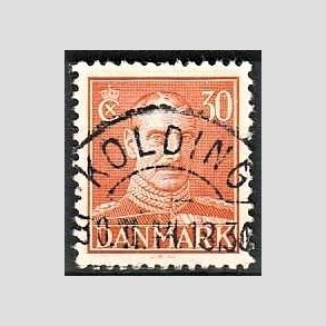 FRIMRKER DANMARK | 1942-44 - AFA 278 - Chr. X 30 re orange - Lux Stemplet Kolding