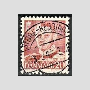 FRIMRKER DANMARK | 1948-50 - AFA 307 - Fr. IX 20 re rd - Pragt Stemplet Store-Heddinge