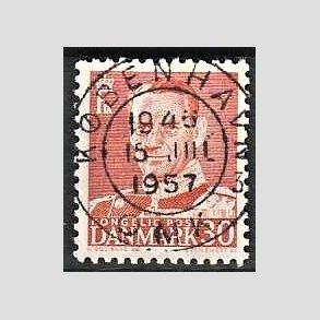 FRIMRKER DANMARK | 1952-53 - AFA 337 - Fr. IX 30 re rd - Lux Stemplet Kbenhavn
