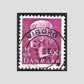 FRIMRKER DANMARK | 1974 - AFA 562 - Dronning Margrethe - 90 re violet - Pragt Stemplet Viborg