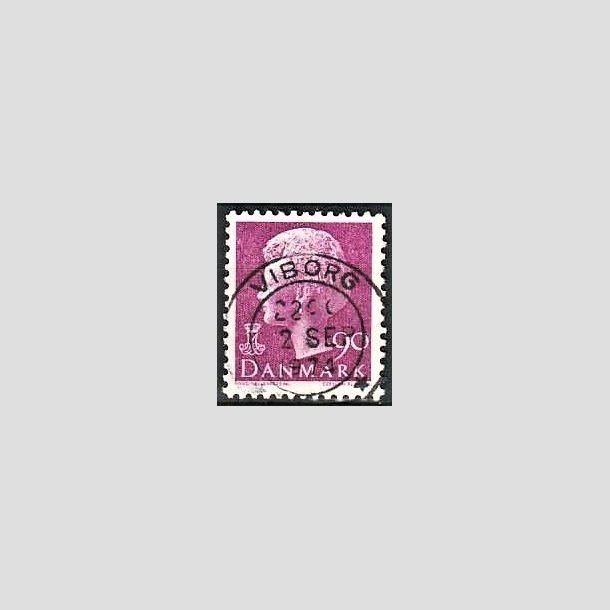 FRIMRKER DANMARK | 1974 - AFA 562 - Dronning Margrethe - 90 re violet - Pragt Stemplet Viborg