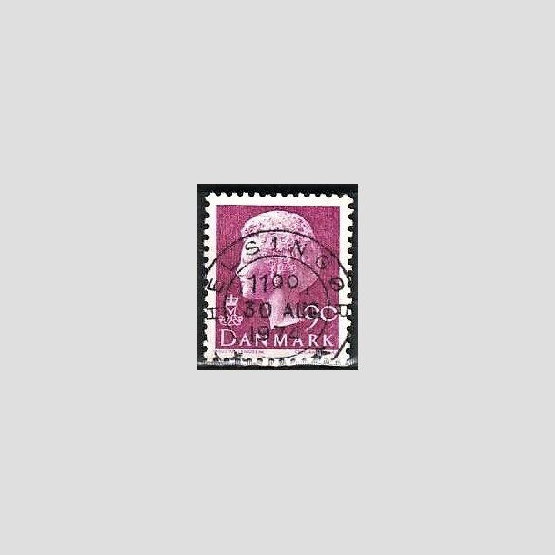 FRIMRKER DANMARK | 1974 - AFA 562 - Dronning Margrethe - 90 re violet - Pragt Stemplet Helsingr