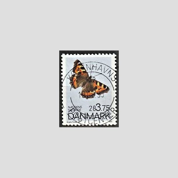 FRIMRKER DANMARK | 1993 - AFA 1037 - Sommerfugle - 3,75 Kr. flerfarvet - Pragt Stemplet