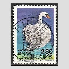 FRIM�RKER DANMARK | 1986 - AFA 866 - Danske fugle - 2,80 Kr. flerfarvet - Pragt Stemplet Ringe