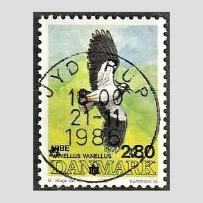 FRIM�RKER DANMARK | 1986 - AFA 867 - Danske fugle - 2,80 Kr. flerfarvet - Pragt Stemplet Jyderup