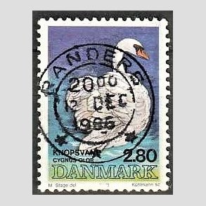 FRIM�RKER DANMARK | 1986 - AFA 866 - Danske fugle - 2,80 Kr. flerfarvet - Pragt Stemplet Randers