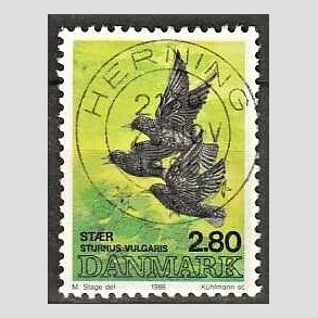 FRIM�RKER DANMARK | 1986 - AFA 865 - Danske fugle - 2,80 Kr. flerfarvet - Pragt Stemplet