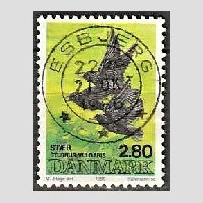 FRIM�RKER DANMARK | 1986 - AFA 865 - Danske fugle - 2,80 Kr. flerfarvet - Pragt Stemplet