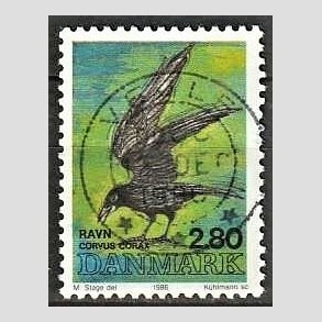 FRIM�RKER DANMARK | 1986 - AFA 864 - Danske fugle - 2,80 Kr. flerfarvet - Pragt Stemplet