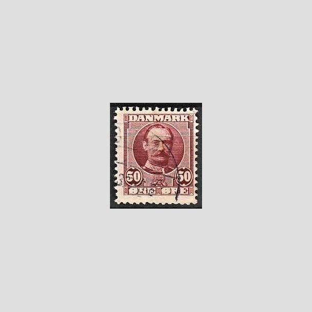 FRIMRKER DANMARK | 1907 - AFA 58 - Frederik VIII 50 re rdlilla - Stemplet