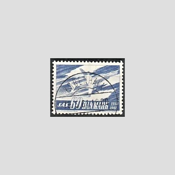 FRIMRKER DANMARK | 1961 - AFA 391 - SAS 10 rs jubilum - 60 re bl - Lux Stemplet