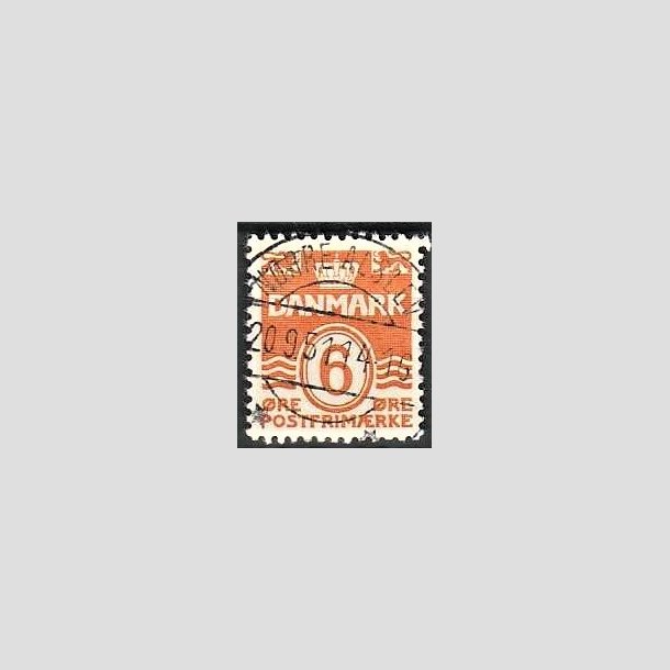 FRIMRKER DANMARK | 1940 - AFA 254 - Blgelinie 6 re orangegul - Lux Stemplet Nrre Alslev