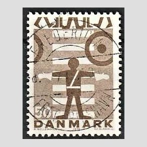 FRIMRKER DANMARK | 1970 - AFA 494 - Trafiksikkerhed - 50 re brun - Pragt Stemplet Fredericia