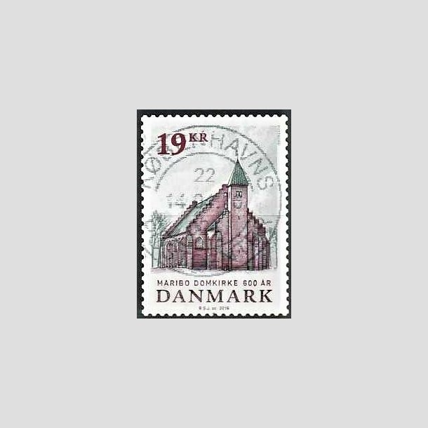 FRIMRKER DANMARK | 2016 - AFA 1844 - Maribo Domkirke 600 r - 19,00 Kr. flerfarvet - Pragt Stemplet