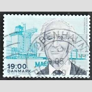 FRIM�RKER DANMARK | 2016 - AFA 1853 - Store danskere - 19,00 Kr. M�rsk McKenney M�ller - Pragt Stemplet