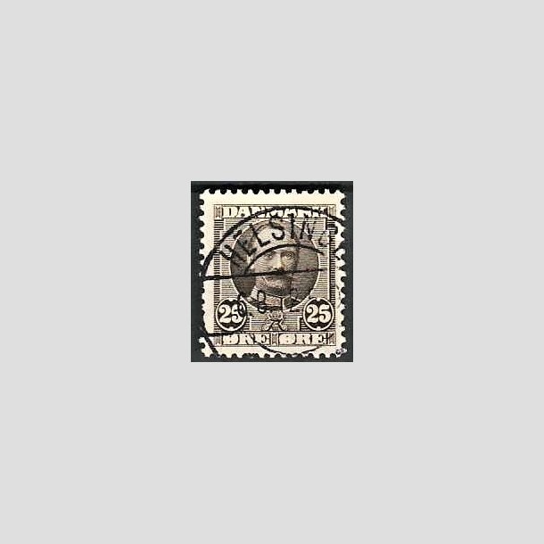 FRIMRKER DANMARK | 1907 - AFA 57 - Frederik VIII 25 re sepiabrun - Lux Stemplet HELSINGE