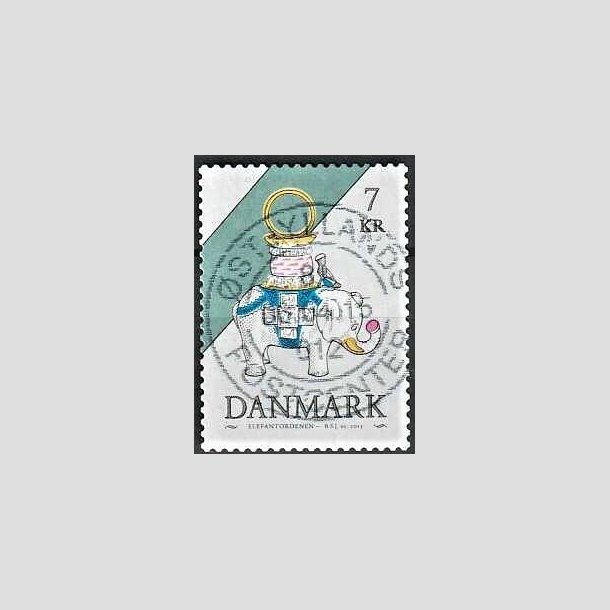 FRIMRKER DANMARK | 2015 - AFA 1812 - Danske ordener - 7,00 Kr. flerfarvet - Pragt Stemplet